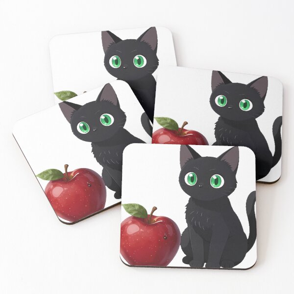 Item preview, Gothic Black Cat Poison Apple designed and sold by IllumeInk.