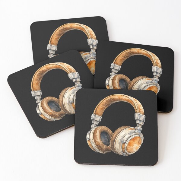 Item preview, Vintage Headphones Design | Stickers for Music Lovers | Watercolor Art designed and sold by thesmokeydogs.