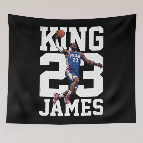 Item preview, LeBron James Philadelphia 76ers Fan Art designed and sold by VesperaVoid.