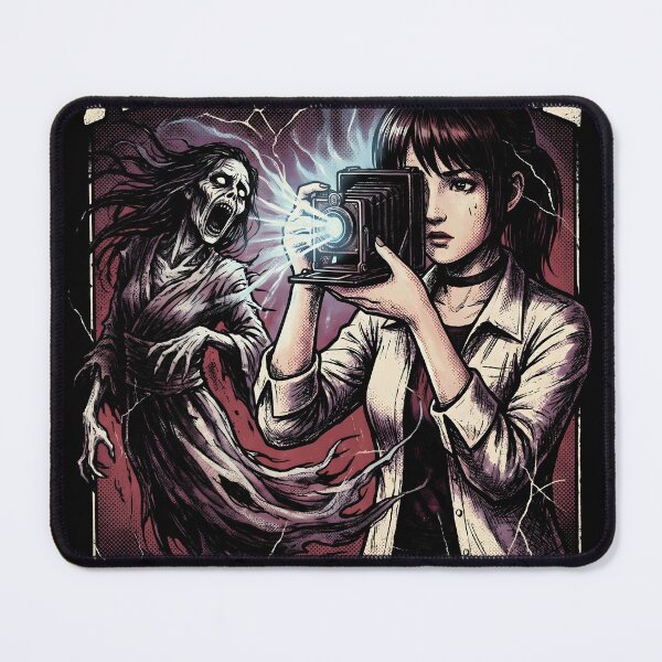 Item preview, Miku And The Camera Obscura Fatal Frame Gothic Gaming Graphic Tee designed and sold by Senpaiwaves.