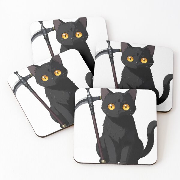 Item preview, Gothic Black Cat Scythe designed and sold by IllumeInk.