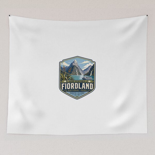 Item preview, New Zealand Fiordland National Park South Island Est. 1952 Travel Souvenir Explorer designed and sold by Simsimah26Parks.