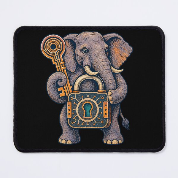Item preview, Encryption Elephant – Data Security Creature designed and sold by yagniikd-.