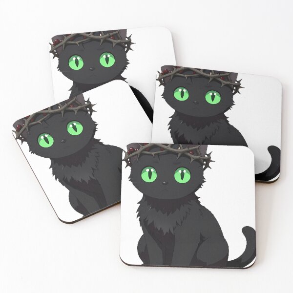 Item preview, Gothic Black Cat Crown of Thorns designed and sold by IllumeInk.