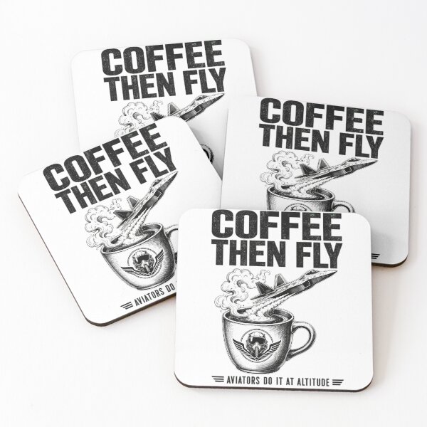 Item preview, Coffee Then Fly Fighter Pilot Design designed and sold by Jetfighter1.