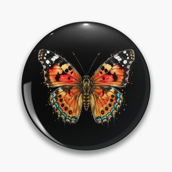 Item preview, Painted Lady Butterfly Watercolor Art – Colorful Nature Illustration designed and sold by ColorSplash123.
