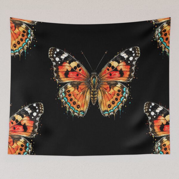 Item preview, Painted Lady Butterfly Watercolor Art – Colorful Nature Illustration designed and sold by ColorSplash123.