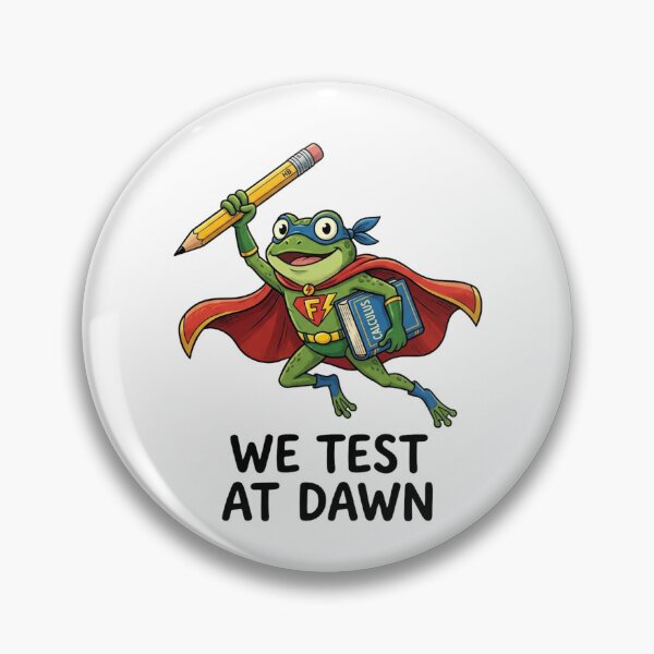 Item preview, We Test At Dawn Superhero Frog Calculus Pencil Cute Back To School designed and sold by raedattia.