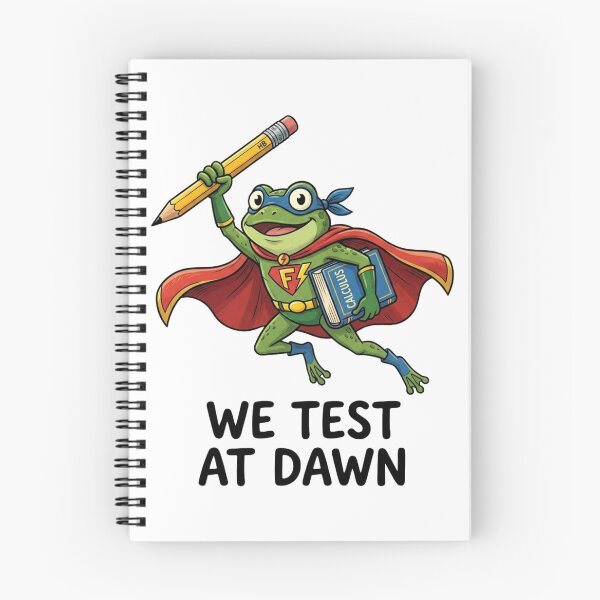Item preview, We Test At Dawn Superhero Frog Calculus Pencil Cute Back To School designed and sold by raedattia.