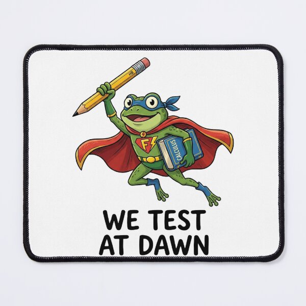 Item preview, We Test At Dawn Superhero Frog Calculus Pencil Cute Back To School designed and sold by raedattia.