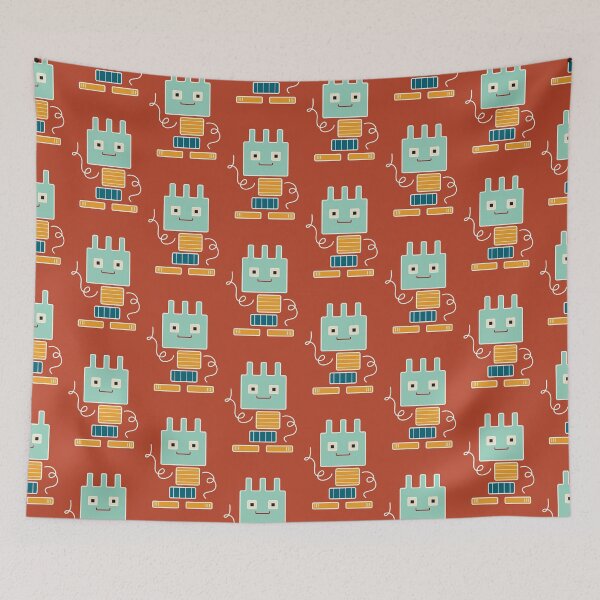 Item preview, Cute Retro Robot Character Kids Illustration designed and sold by ParadiseSh0p.