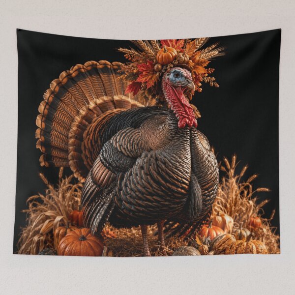 Item preview, Majestic Thanksgiving Turkey Harvest Crown designed and sold by ASWIN STUDIO.