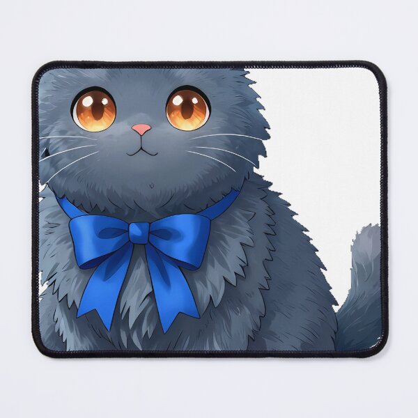 Item preview, Chartreux Cat Blue Ribbon designed and sold by pumsquare.