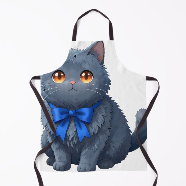 Item preview, Chartreux Cat Blue Ribbon designed and sold by pumsquare.