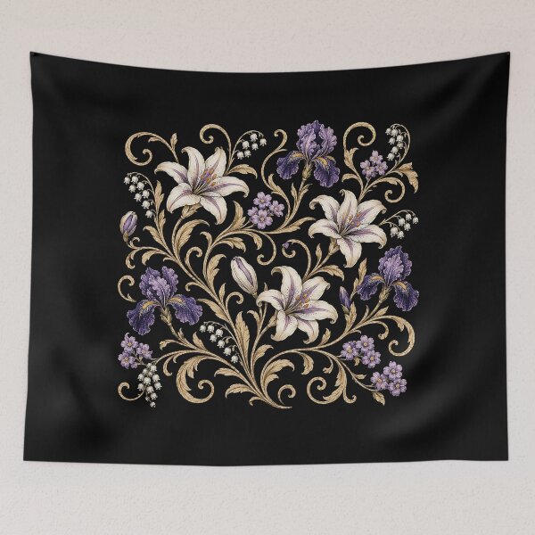 Item preview, Vintage Botanical Floral Ornament designed and sold by PetalGarden.