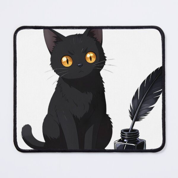 Item preview, Gothic Black Cat Ink Bottle Quill designed and sold by IllumeInk.