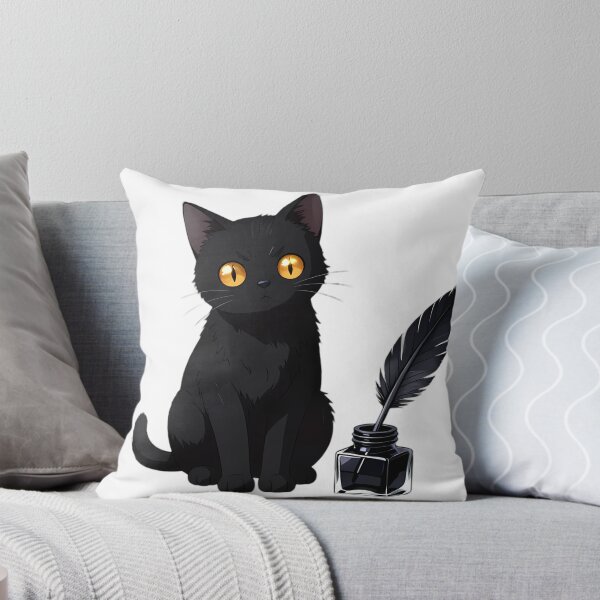 Item preview, Gothic Black Cat Ink Bottle Quill designed and sold by IllumeInk.