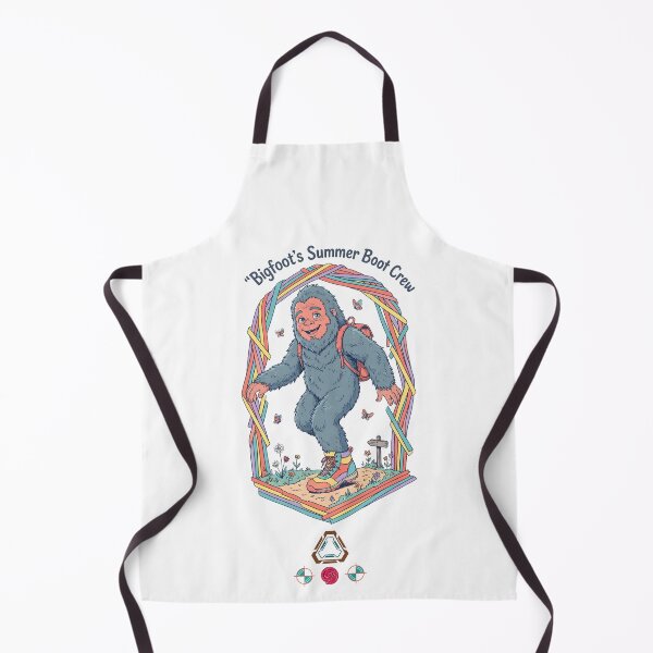 Item preview, "Bigfoot's Summer Boot Crew" - Cute Sasquatch Hiker & Butterflies designed and sold by m-yoga-store.