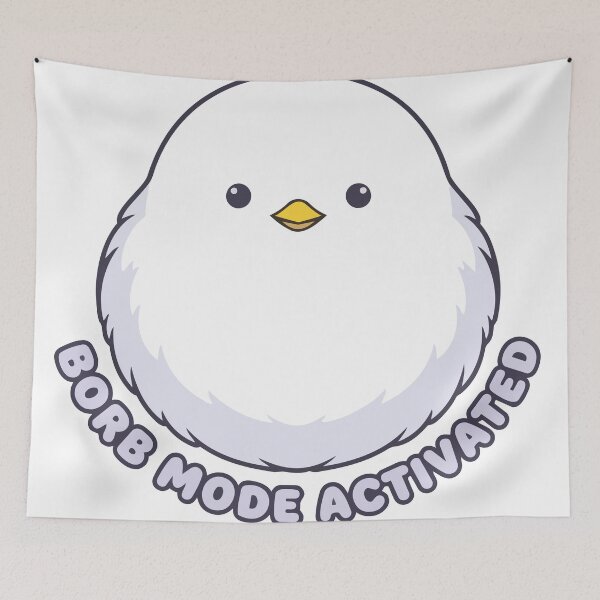 Item preview, Borb Mode Activated Kawaii Shima Enaga Long Tailed Tit designed and sold by Arc2020.