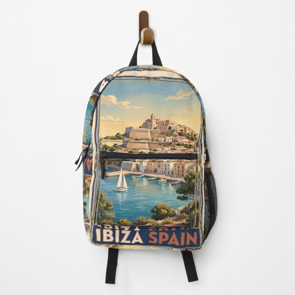 Item preview, Ibiza Spain Vintage Travel Poster – Dalt Vila Mediterranean Retro Art designed and sold by Bomax121.
