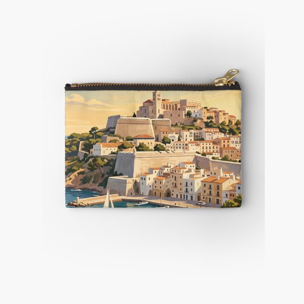Item preview, Ibiza Spain Vintage Travel Poster – Dalt Vila Mediterranean Retro Art designed and sold by Bomax121.
