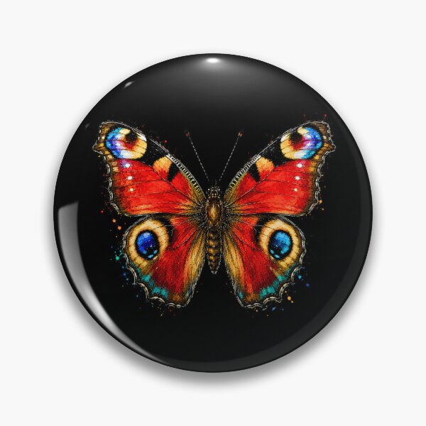 Item preview, Peacock Butterfly Watercolor Art – Colorful Nature Illustration designed and sold by ColorSplash123.