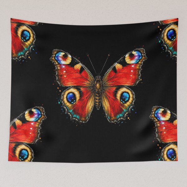 Item preview, Peacock Butterfly Watercolor Art – Colorful Nature Illustration designed and sold by ColorSplash123.