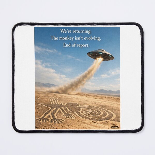 Item preview, Nazca Monkey UFO humor designed and sold by CG17s.