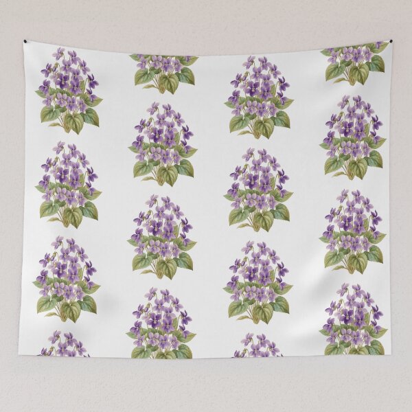 Item preview, Purple Violets Botanical Illustration Vintage Floral Art designed and sold by CF_VintageDesign.