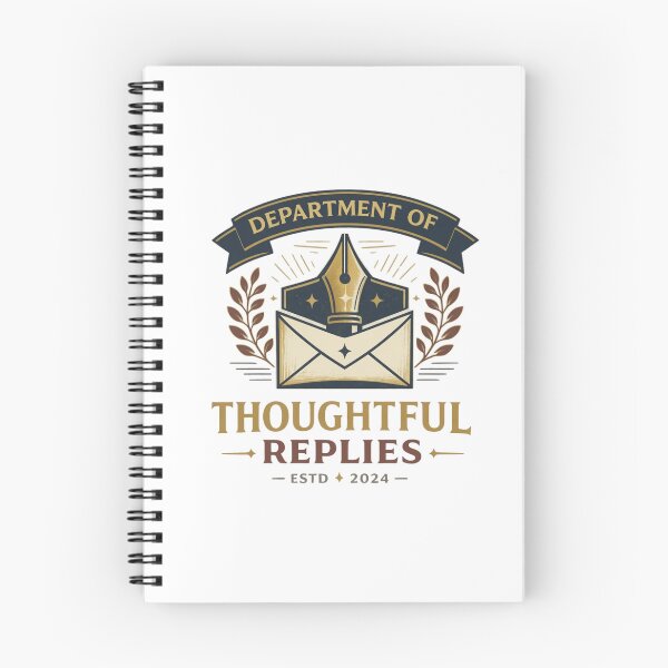 Item preview, Department of Thoughtful Replies – Vintage Pen Pal and Letter Writing Design designed and sold by Inky Accessories.