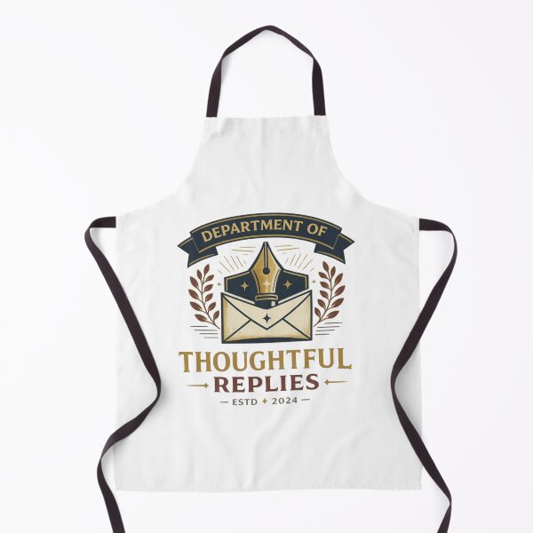 Item preview, Department of Thoughtful Replies – Vintage Pen Pal and Letter Writing Design designed and sold by Inky Accessories.