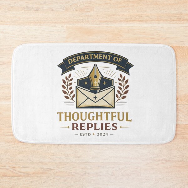 Item preview, Department of Thoughtful Replies – Vintage Pen Pal and Letter Writing Design designed and sold by Inky Accessories.
