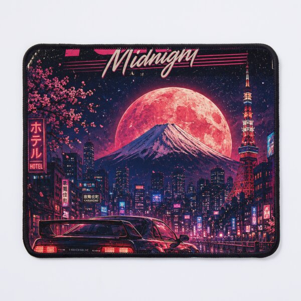 Item preview, Tokyo Midnight – Retro Synthwave Album Cover | JDM Street Art designed and sold by oatsupspace.