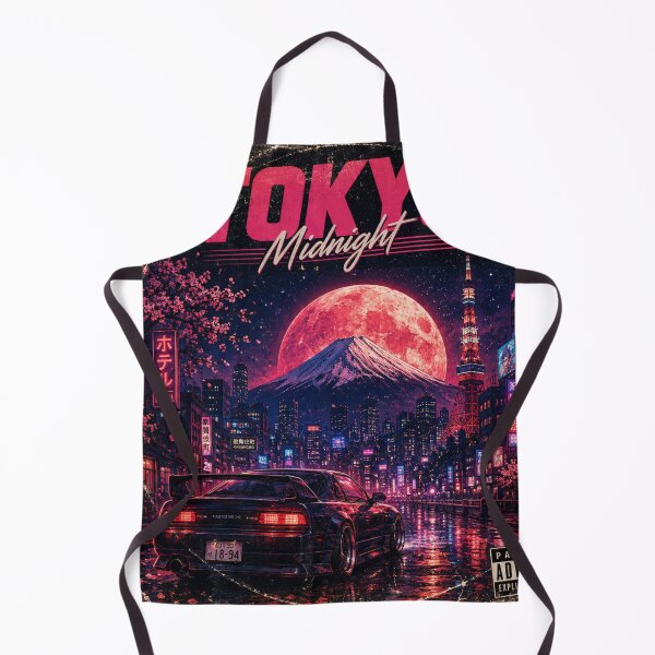 Item preview, Tokyo Midnight – Retro Synthwave Album Cover | JDM Street Art designed and sold by oatsupspace.