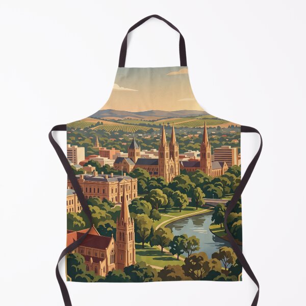 Item preview, Adelaide Australia Vintage Travel Poster – River Torrens & St Peter’s Cathedral designed and sold by Bomax121.