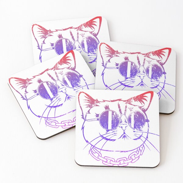 Item preview, cool cat designed and sold by BubbleArt001.