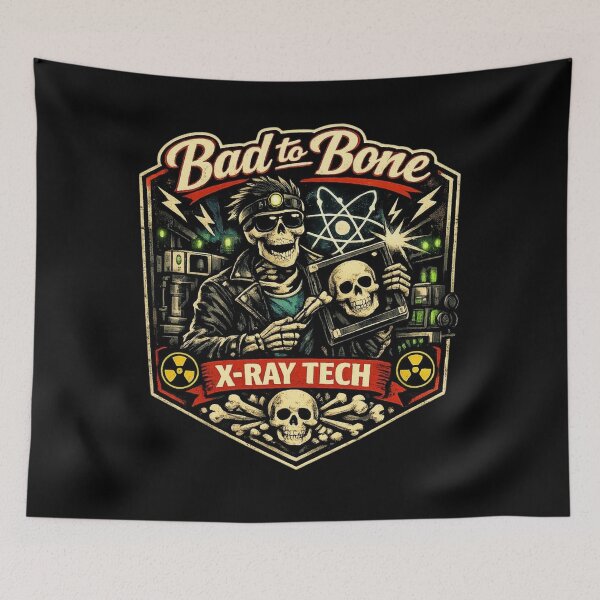 Item preview, Bad To The Bone Funny X-Ray Tech Radiology Pun designed and sold by Timeless Junction.