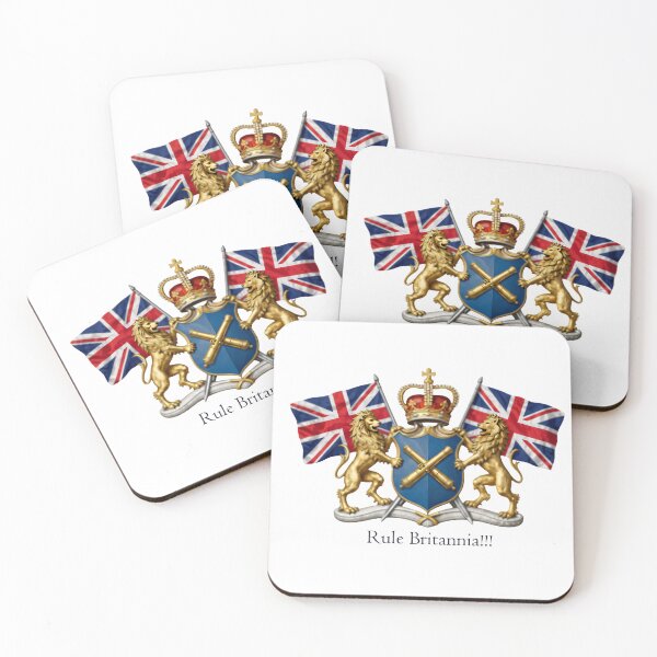 Item preview, Rule Britannia Royal Crest with Union Flags - Patriotic British Emblem designed and sold by The store under the battleship :).