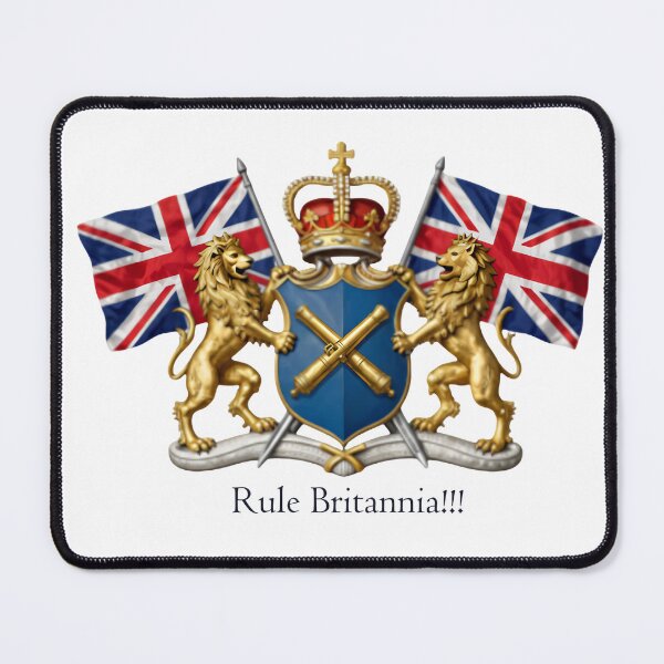 Item preview, Rule Britannia Royal Crest with Union Flags - Patriotic British Emblem designed and sold by The store under the battleship :).