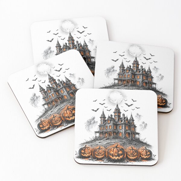 Item preview, Haunted Mansion - Vintage Gothic Halloween Night with Ghosts & Pumpkins designed and sold by BloopyWorks.
