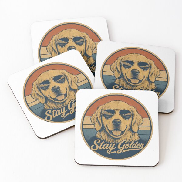 Item preview, Stay Golden | Retro 70s Golden Retriever with Aviator Sunglasses designed and sold by FireWildChild.