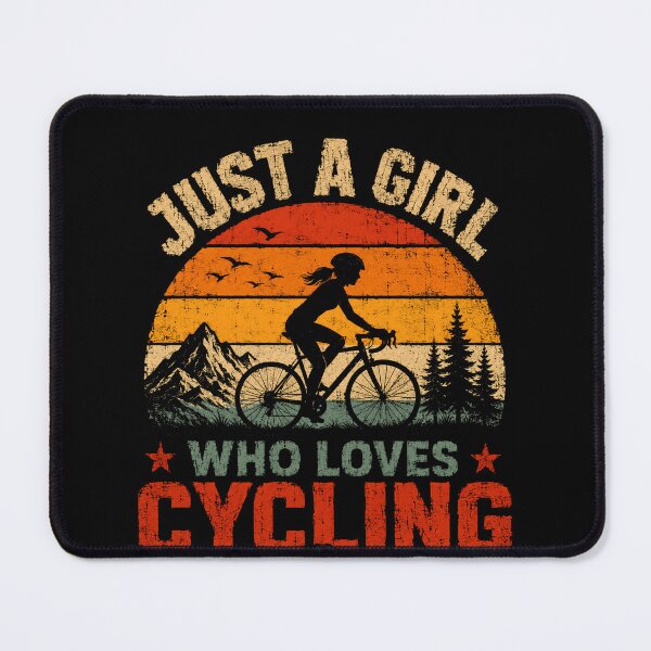 Item preview, Just A Girl Who Loves Cycling Woman Cyclist Bicycle Rider designed and sold by RetroMini2026.