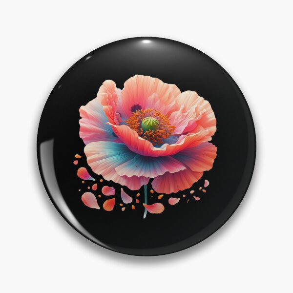 Item preview, Vibrant Poppy Flower on Black designed and sold by Munsonlookfor.
