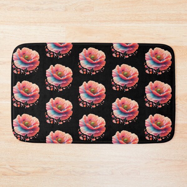 Item preview, Vibrant Poppy Flower on Black designed and sold by Munsonlookfor.