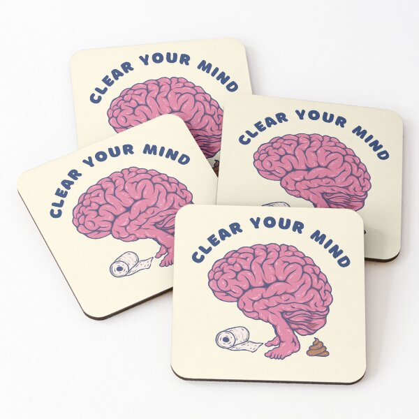 Item preview, Clear Your Mind Brain Pooping Joke designed and sold by DJava-ArtO.