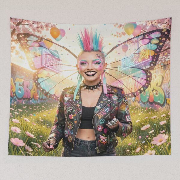 Item preview, Neon Punk Wings – Surreal Fantasy Street Glow designed and sold by FotoworldEdel.