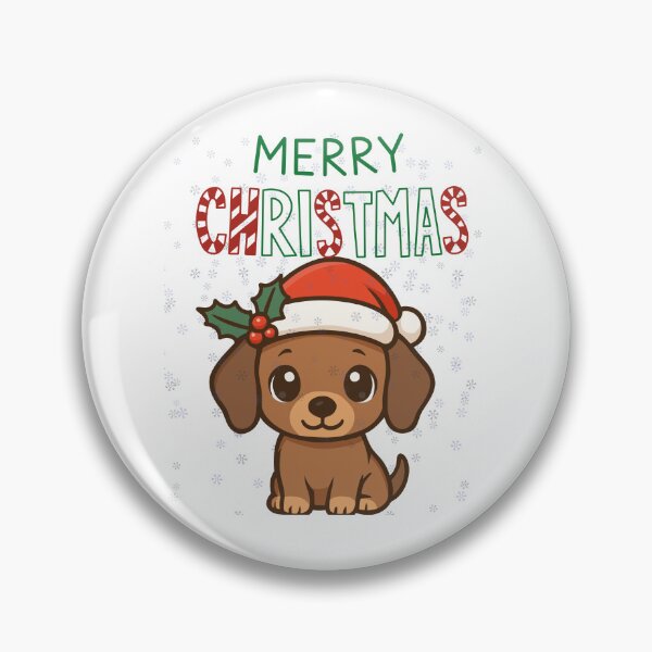 Item preview, Cute Christmas Puppy Wearing Santa Hat designed and sold by     Sela Art .