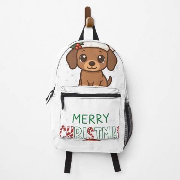 Item preview, Cute Christmas Puppy Wearing Santa Hat designed and sold by Sela Art .