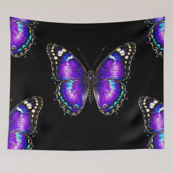 Item preview, Purple Emperor Butterfly Watercolor Art – Vibrant Nature Illustration designed and sold by ColorSplash123.