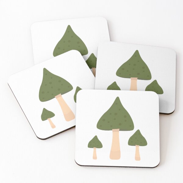 Item preview, Cute Green Pointed Mushrooms designed and sold by rymarenko.